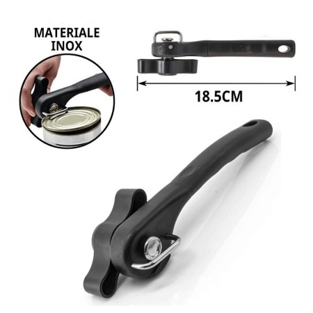 Set 2x Apriscatole acciaio e Apri bottiglie Barattoli Cucina Scatole Manuale kit