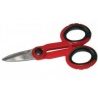 Forbice da elettricista 140mm lame in acciaio microdentate profilo tagliacavo