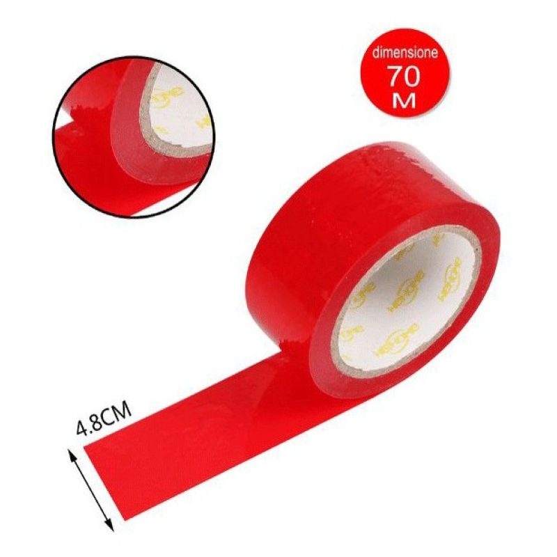 WeHome 6x Rotoli Nastro Adesivo Colorato Nero Blu Rosso Imballaggi ...