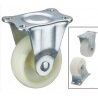 Set 2 ruote plastica per carrello con staffa fissa ruota rotella misure varie
