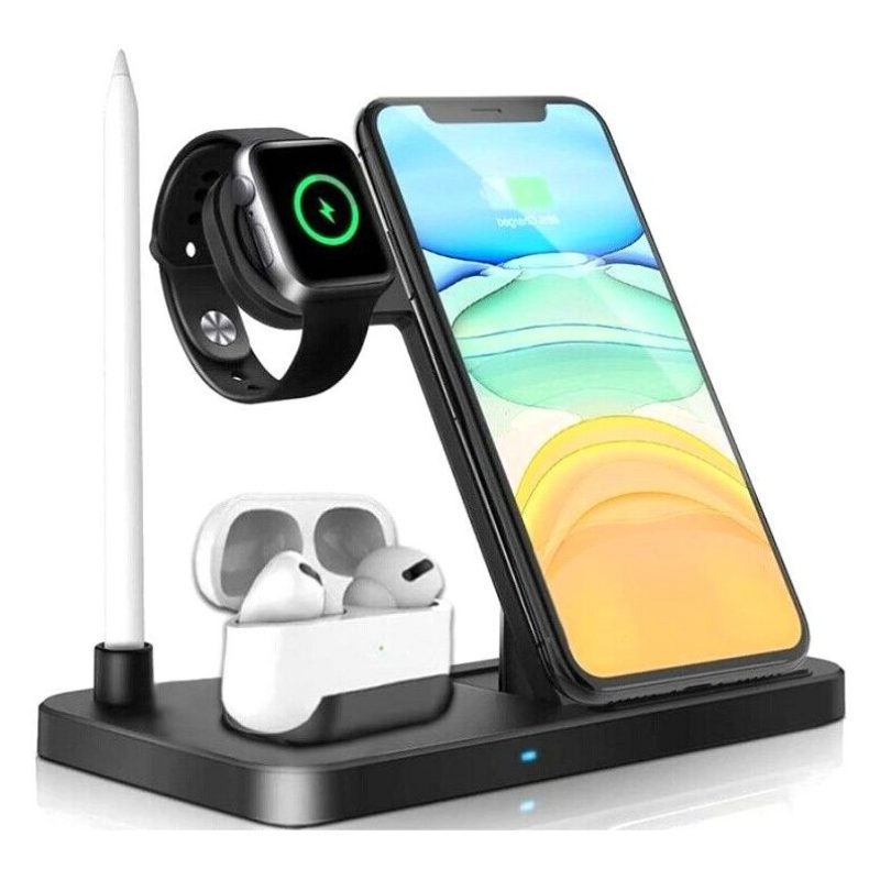 Hongu Base ricarica Docking station wireless Iphone Watch Cuffie po...