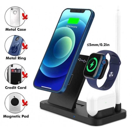 Base ricarica Docking station wireless Iphone Watch Cuffie pods Pencil Samsung