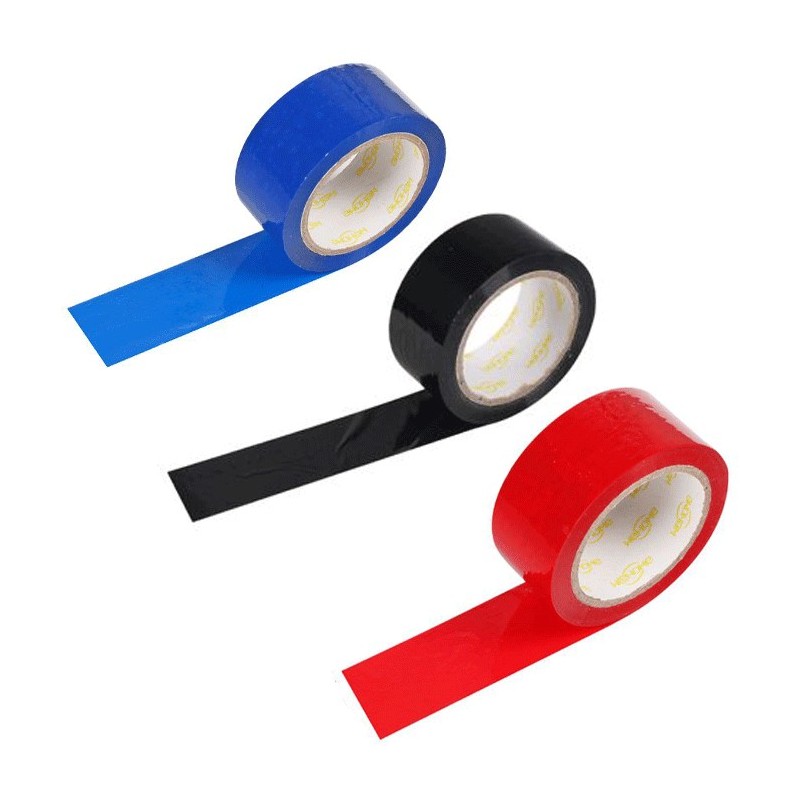 6x Rotoli Nastro Adesivo Colorato Nero Blu Rosso Imballaggi Multiuso rotolo
