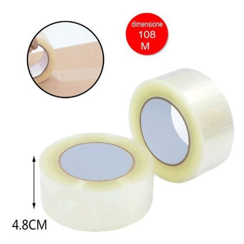 WeHome 6x Rotoli Nastro Adesivo Trasparente rotolo Pacchi Imballagg...