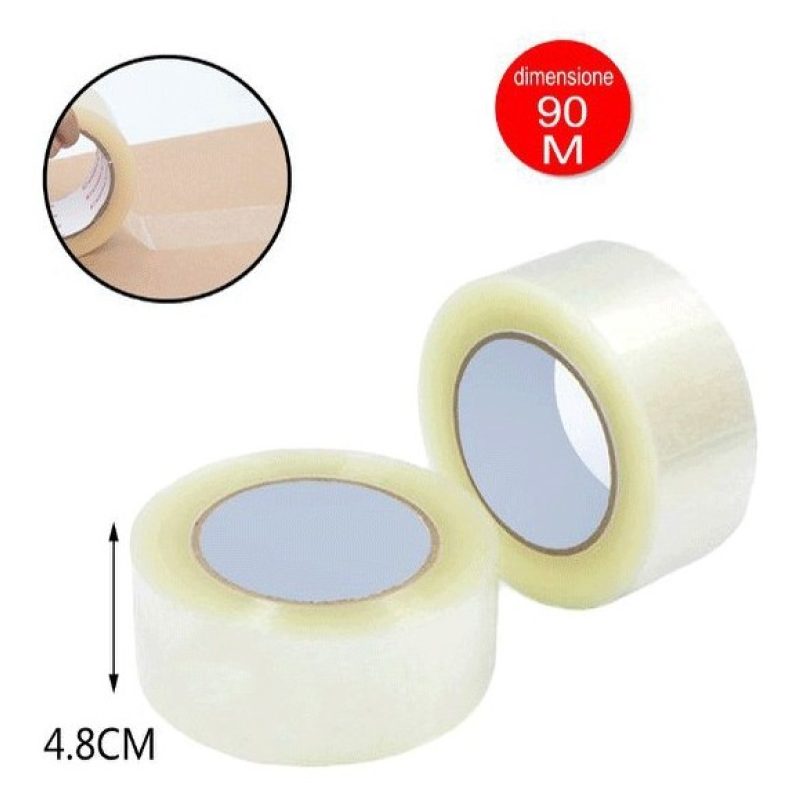 WeHome 6x Rotoli Nastro Adesivo Trasparente rotolo Pacchi Imballagg...