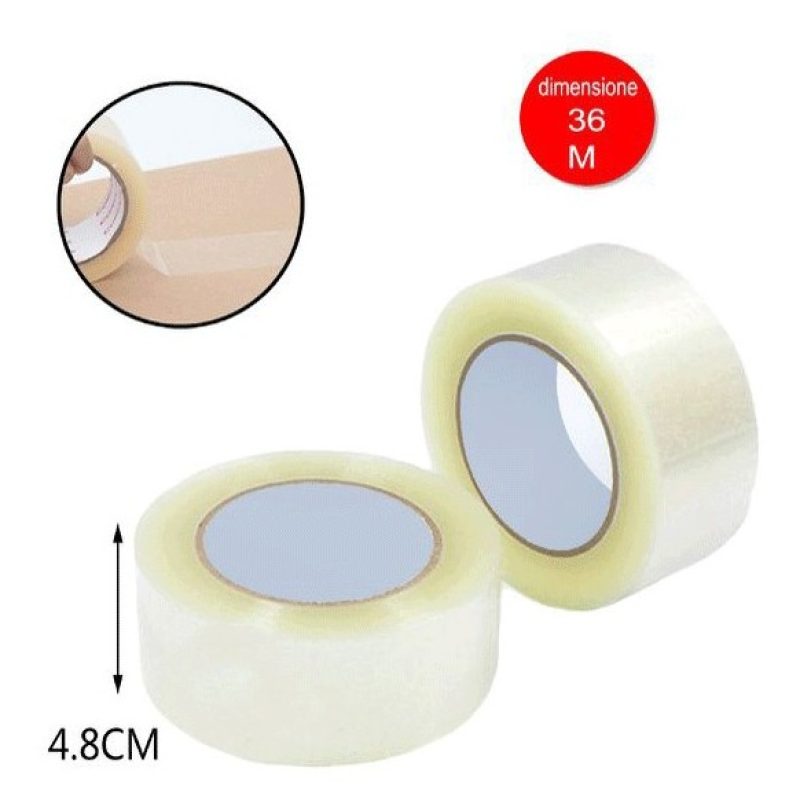 WeHome 6x Rotoli Nastro Adesivo Trasparente rotolo Pacchi Imballagg...