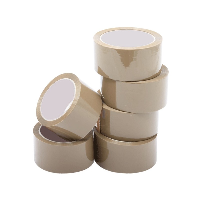 6x Rotoli Nastro Adesivo Avana rotolo Pacchi Imballaggio Ferramenta Scatole