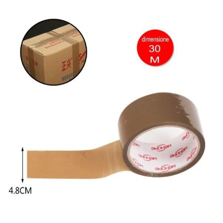 6x Rotoli Nastro Adesivo Avana rotolo Pacchi Imballaggio Ferramenta Scatole