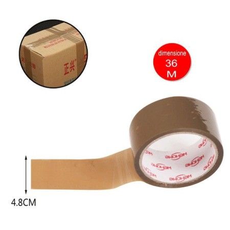 6x Rotoli Nastro Adesivo Avana rotolo Pacchi Imballaggio Ferramenta Scatole