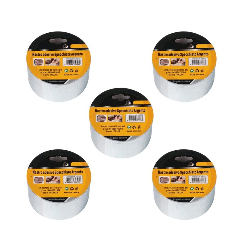 6 Rotoli Nastro Adesivo Telato Specchiato Ferramenta Specchio Imballaggio Rotolo