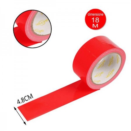 6x Rotoli Nastro Adesivo Telato Rosso Ferramenta Imballaggio Pacchi rotolo Set