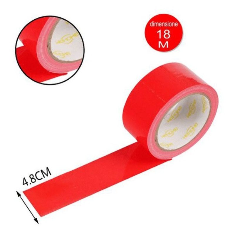 WeHome 6x Rotoli Nastro Adesivo Telato Rosso Ferramenta Imballaggio...