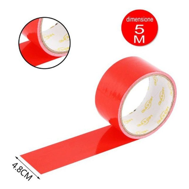 WeHome 6x Rotoli Nastro Adesivo Telato Rosso Ferramenta Imballaggio...
