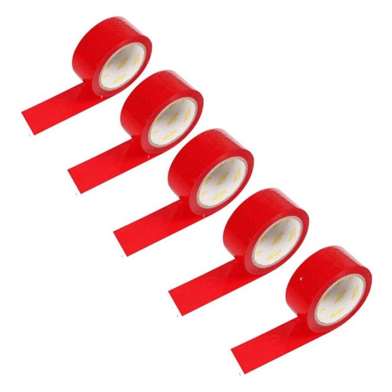 WeHome 6x Rotoli Nastro Adesivo Telato Rosso Ferramenta Imballaggio...