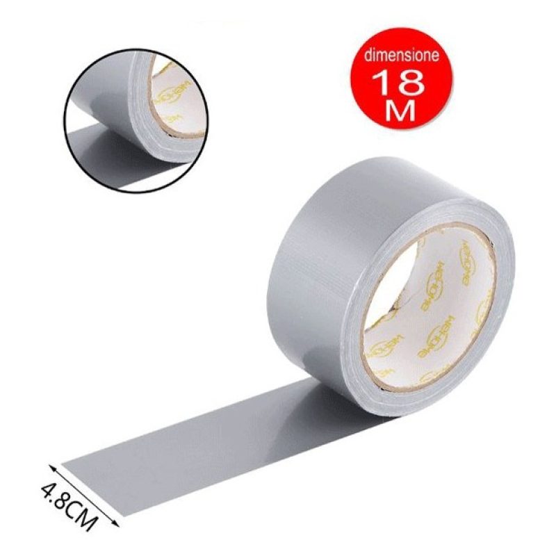 WeHome 6x Rotoli Nastro Adesivo Telato Grigio Nero Imballaggi Multi...