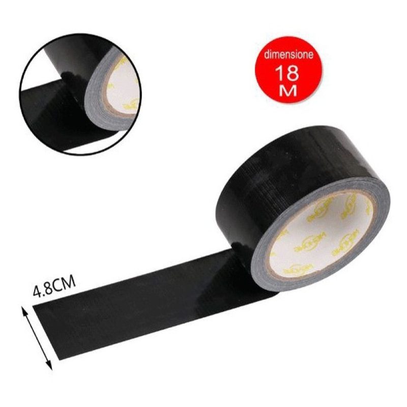 WeHome 6x Rotoli Nastro Adesivo Telato Grigio Nero Imballaggi Multi...