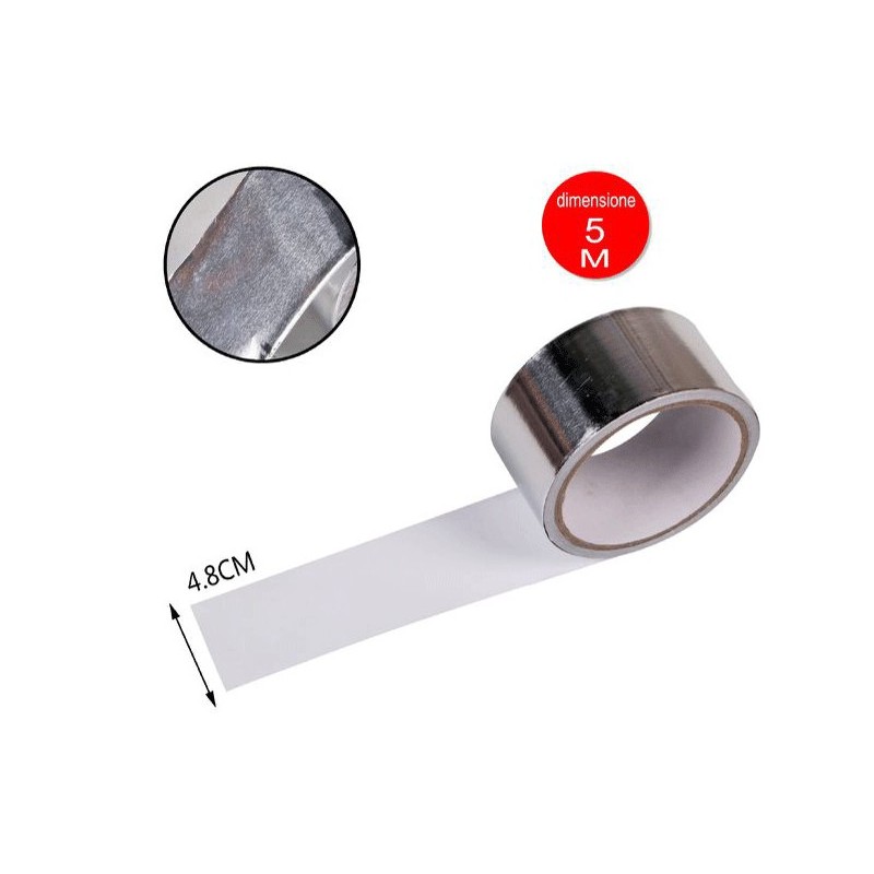 WeHome 6x Rotoli Nastro Adesivo Telato Argento Nero Imballaggi Mult...