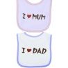 Hongu 12x Bavaglino i love mum/dad carino bambino bambina neonato n...