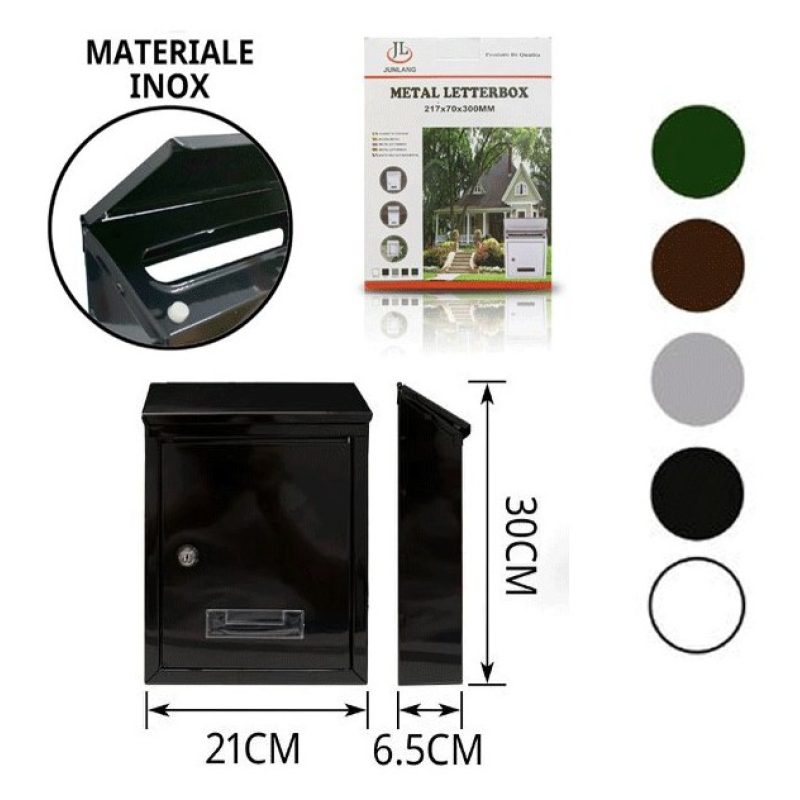 Hongu Cassetta Postale in Metallo Posta Parete Porta Lettere Estern...