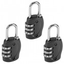 3 Lucchetti a combinazione 3 cifre Bagaglio Valigia Trolley Armadietti Sicurezza