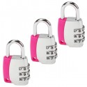 3 Lucchetti a combinazione 3 cifre Bagaglio Valigia Trolley Armadietti Sicurezza