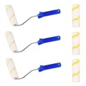 Set 6x Rullo per pittura Pennello Vernice Manico Pareti Tinteggiare Ricambi Casa