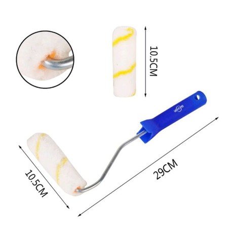Set 6x Rullo per pittura Pennello Vernice Manico Pareti Tinteggiare Ricambi Casa
