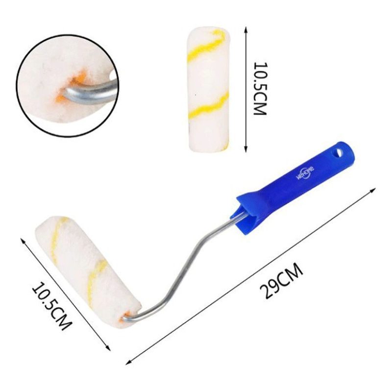 Hongu Set 6x Rullo per pittura Pennello Vernice Manico Pareti Tinte...