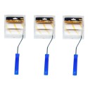 Set 6x Rullo per pittura Pennello Vernice Manico Pareti Tinteggiare Ricambi Casa
