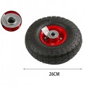 Ruota per Carrello Girevole Pneumatico Carriole Trasporto Ricambio carrelli 26cm