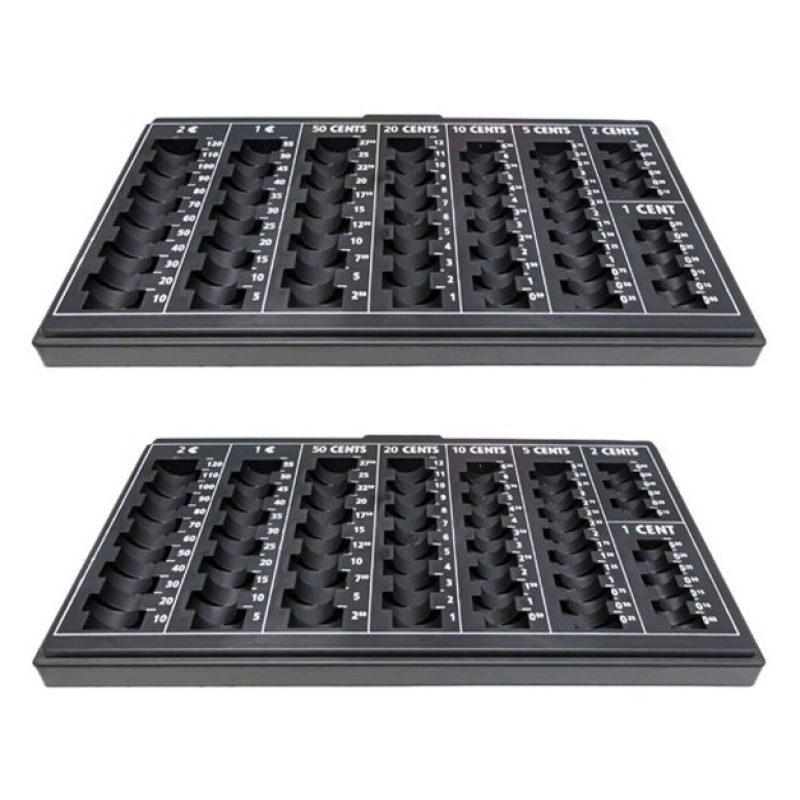 Hongu 2x Contenitore Portamonete Monete Euro Raccoglitore Centesimi...