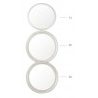 BROADCARE Piccolo Specchio Portabile Per Trucco 1/2/5 X di Ingrandimento 3 lati