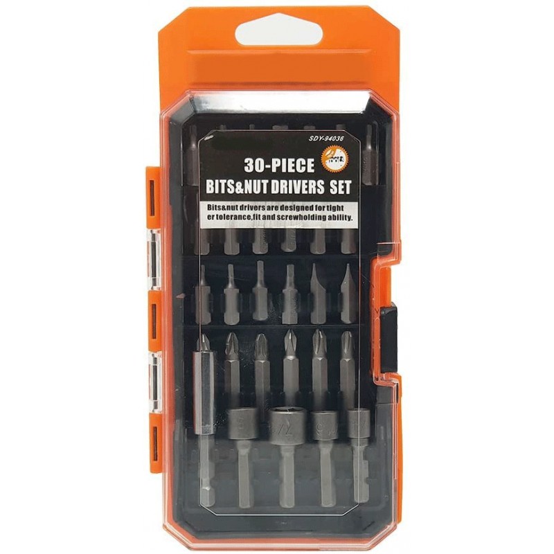 Kit cacciavite con punte 30 pezzi Giraviti Inserti Elettricisti set Riparazioni