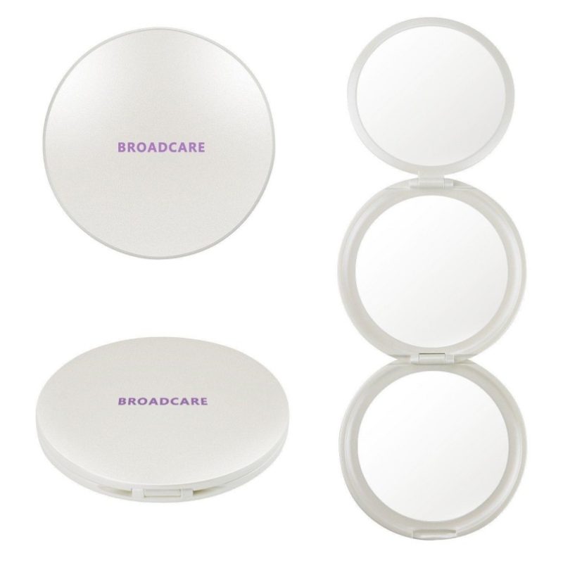 BROADCARE Piccolo Specchio Portabile Per Trucco 1/2/5 X di Ingrandimento 3 lati