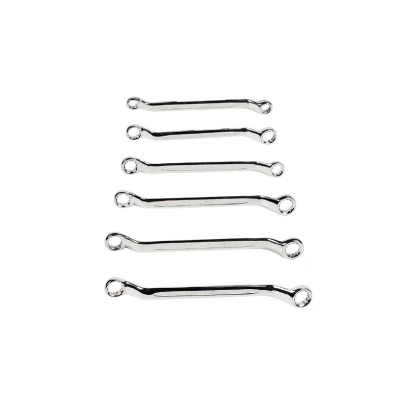 Kit 6 Chiavi Poligonali Curve inglesi ad anello set doppia in Acciaio Attrezzi