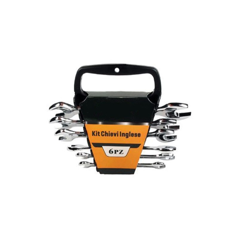 Kit 6 pezzi Chiavi inglesi set Forchetta doppia in Acciaio Attrezzi Piatte Fisse