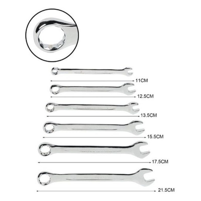 Hongu Kit 6 pezzi Chiavi combinate set Forchetta Poligonali in Acci...