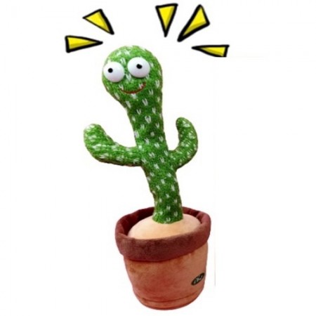 Peluche cactus ballo danzante con led bimbi bambini cactus balla e ripete gioco