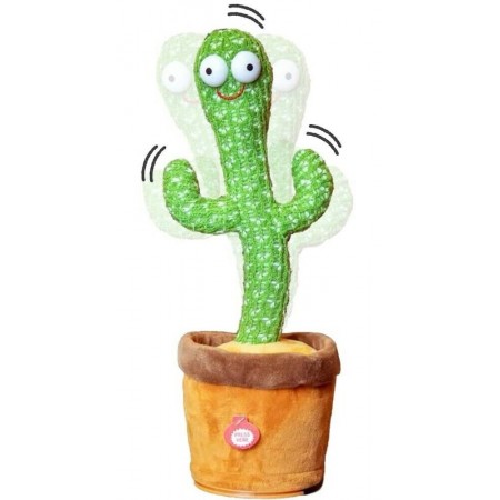Peluche cactus ballo danzante con led bimbi bambini cactus balla e ripete gioco