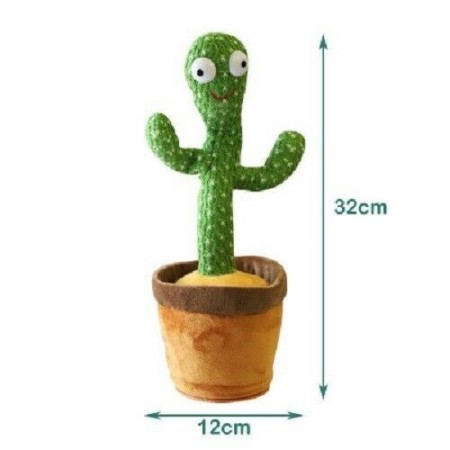 Peluche cactus ballo danzante con led bimbi bambini cactus balla e ripete gioco