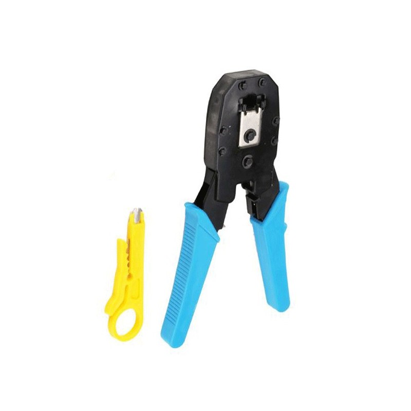 Pinza Crimpatrice Connettori Spellafili Cavo 4/6/8 Crimpare Pinze Elettricista