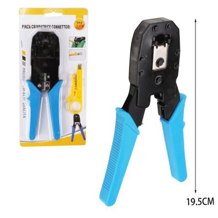 Pinza Crimpatrice Connettori Spellafili Cavo 4/6/8 Crimpare Pinze Elettricista
