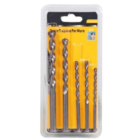 15x Punte Trapano per muro Inserti Lavorazioni  Elicoidali Metallo Foratura Set