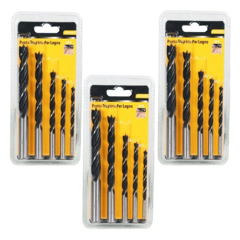 Hongu Set 15x Punte per Trapano per Legno Inserti Lavorazioni Elico...