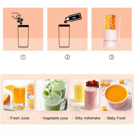 Mini frullatore da viaggio 420ml portatile ricaricabile frullati succo borraccia