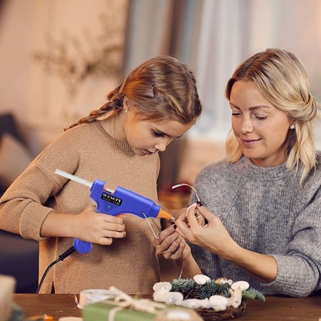 2xPistola a caldo 20W Fai da Te Bricolage Artigianato Termocollante Incollatrice