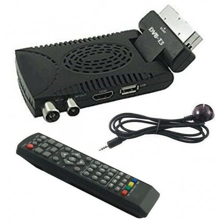 Decoder Mini Digitale terrestre DVB-T3 scart USB FULL HD Telecomando HDMI H265