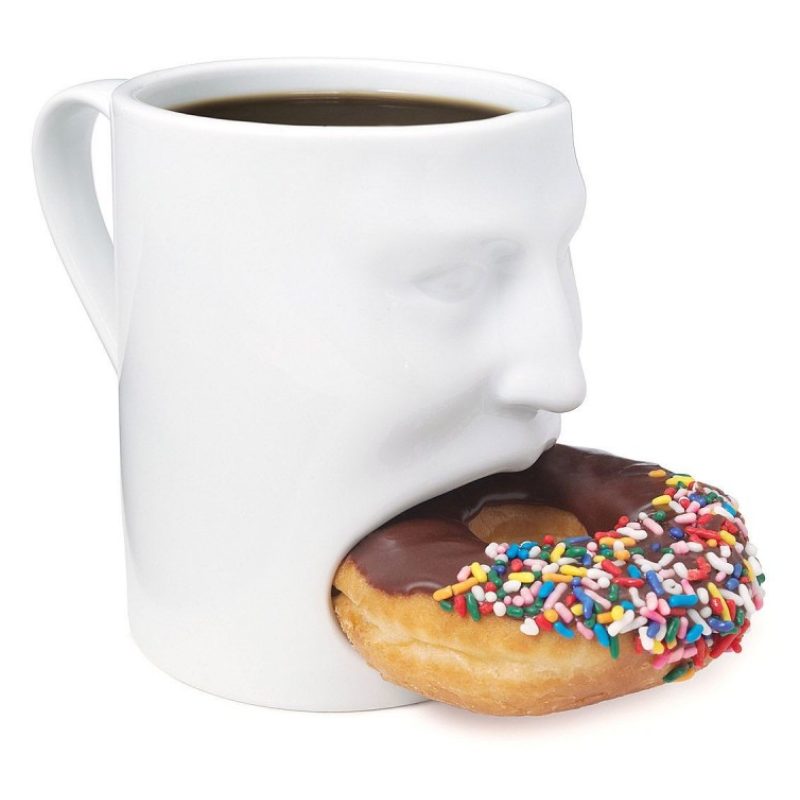 Tazze in porcellana simpatiche originali dito medio faccia cane colazione caffè