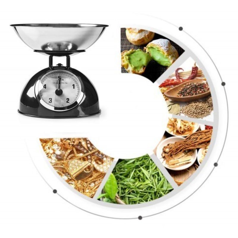 DRIWEI Bilancia Alimentare Acciaio Inox 5KG Meccanica Analogica Pes...