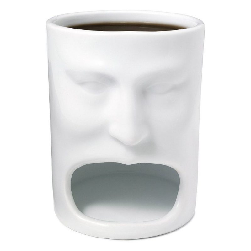 Tazze in porcellana simpatiche originali dito medio faccia cane colazione caffè